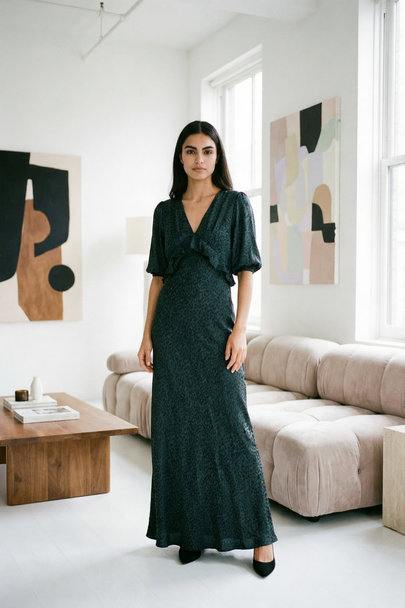 Front Detail Maxi Dress