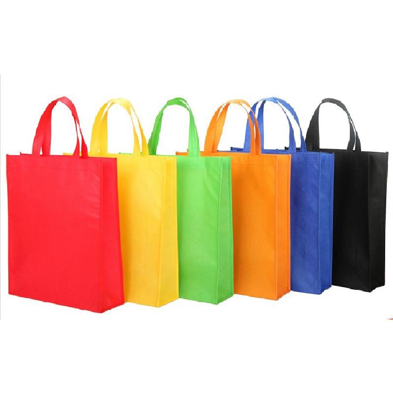 red reusable shopping tote bag