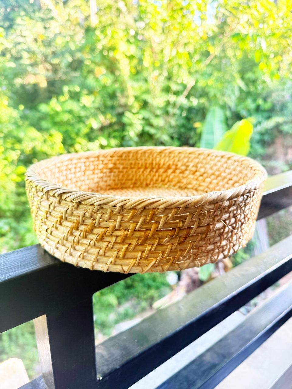 Natural Rattan Serving & Storage Platter