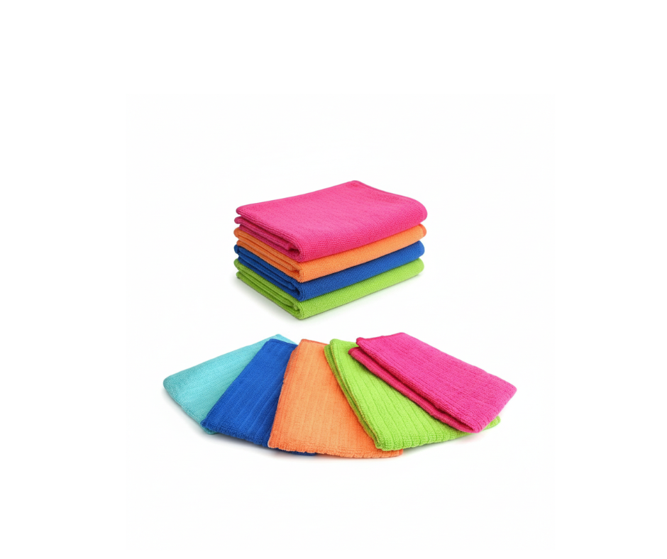 5 Pcs Microfiber Cleaning Towel Set | Ultra Absorbent Multi-Purpose Cloth