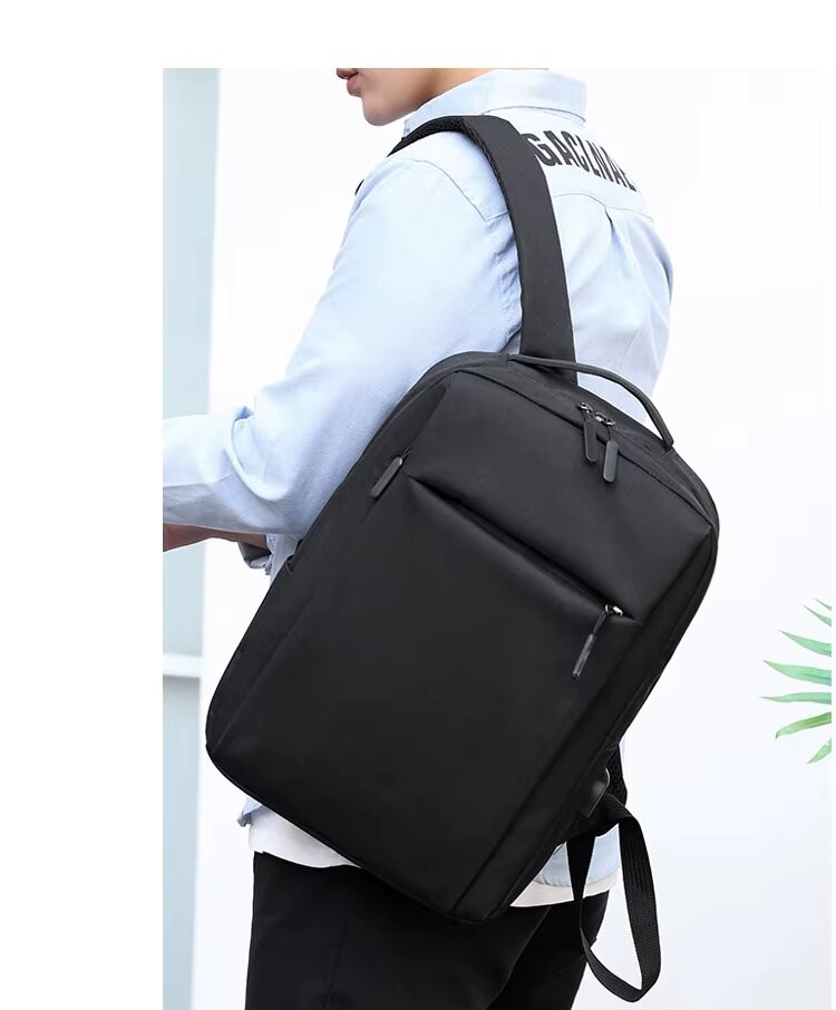 Liteway Backpack Black – High Quality Waterproof Travel & Laptop Backpack with USB Charging Port