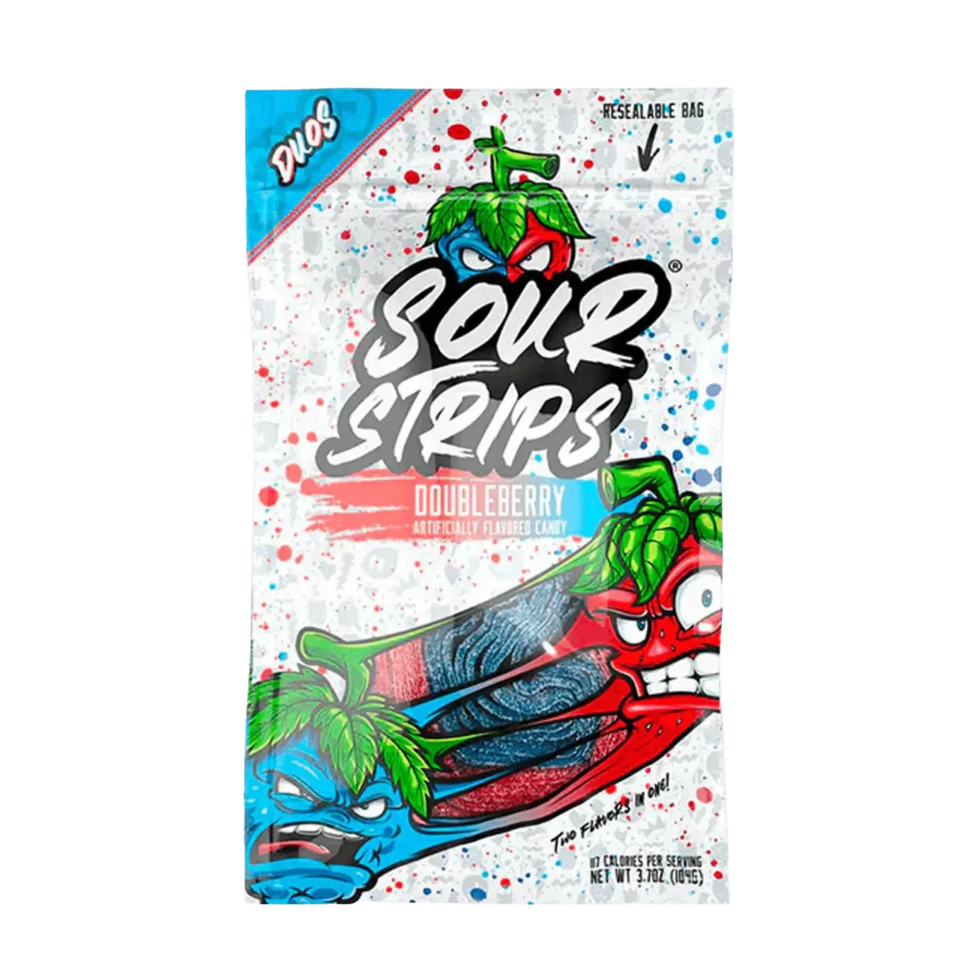 Sour Strips Doubleberry Candy 96G