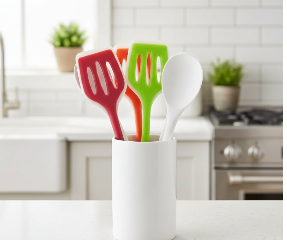 Fully Silicone Flat Spatula | Heat Resistant Non-Stick Cooking Turner