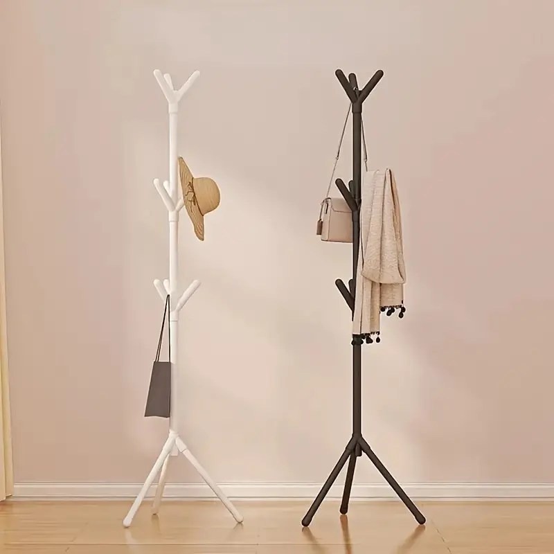 7 Hooks Coat Rack Hat Stand Tree Clothes Hanger Umbrella Holder Metal Organizer