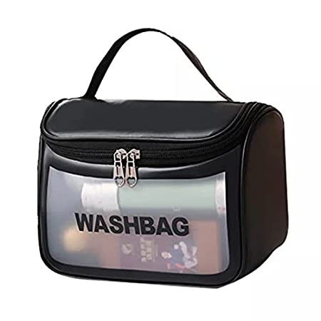 Cosmetic Travel Wash Bag Black | Waterproof Toiletry & Makeup Organizer for Travel