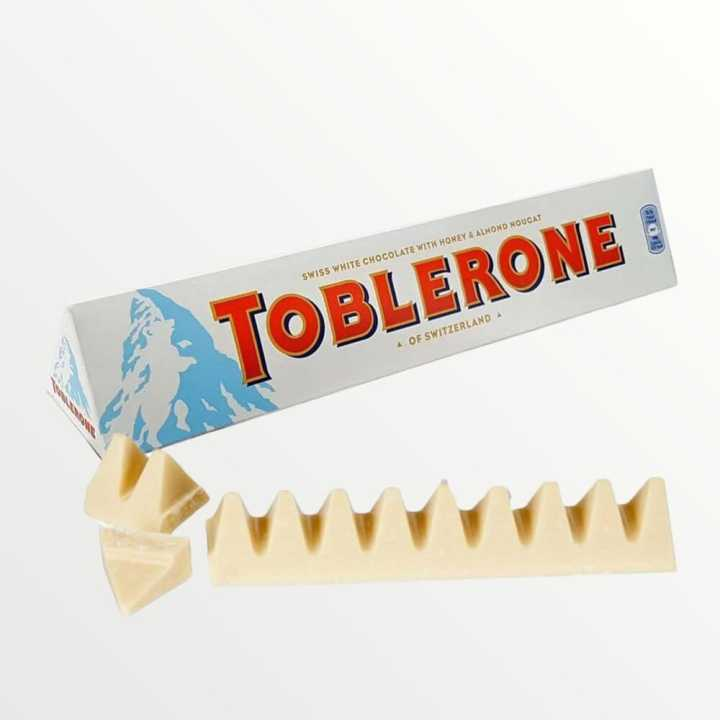 Toblerone White Chocolate Bar with Honey and Almond Nougat 100g