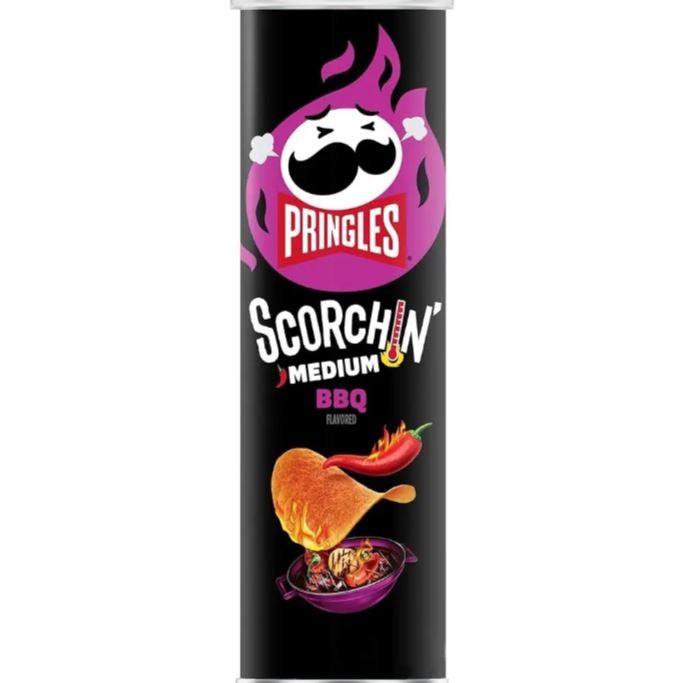 Pringles Scorchin Medium BBQ 158G