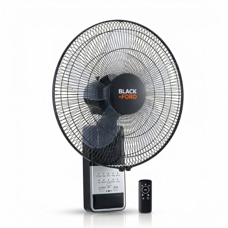 16-Inch Wall-Mounted Fan with Remote Control - High-Speed Oscillation BL-WF90 for Home & Office