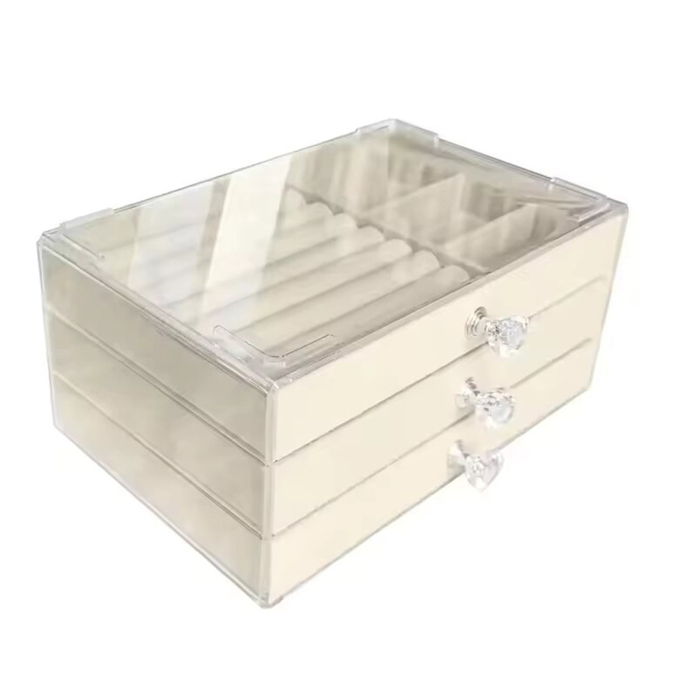 3 Drawer Velvet Jewelry box