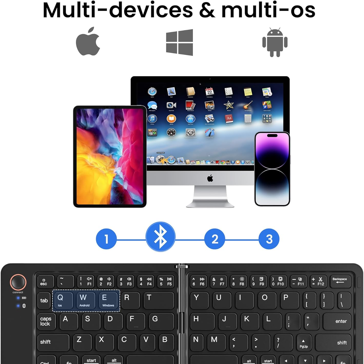 Folding Bluetooth keyboard