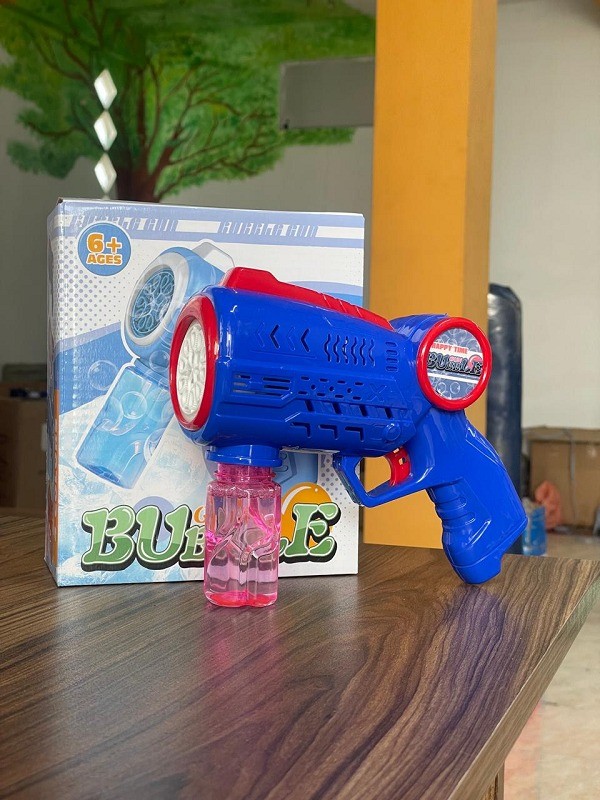 HAPPY TIME Bubble Gun – Kids Automatic Bubble Blower Toy