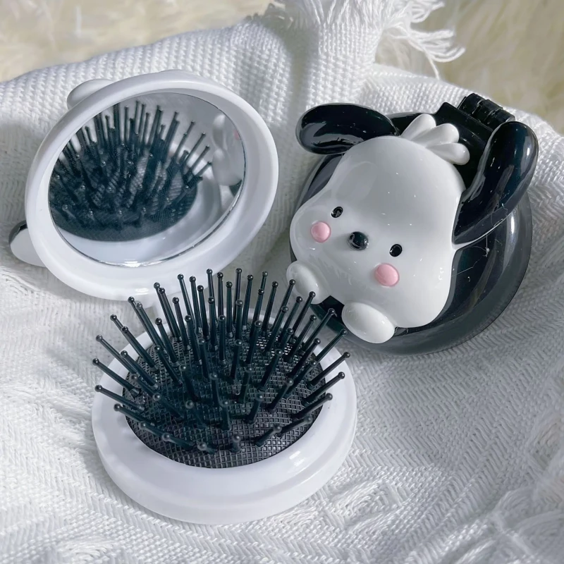 Kawaii Folding Hair Comb With Mirror