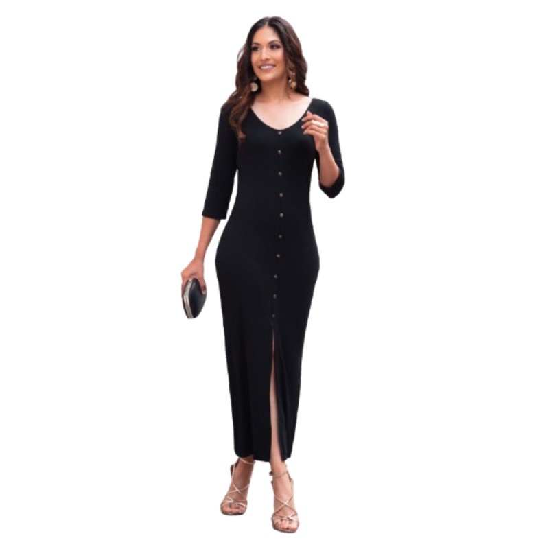 Mock Button Down Dress