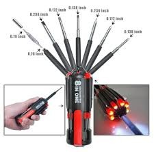 8 in 1 Screwdriver With Torch