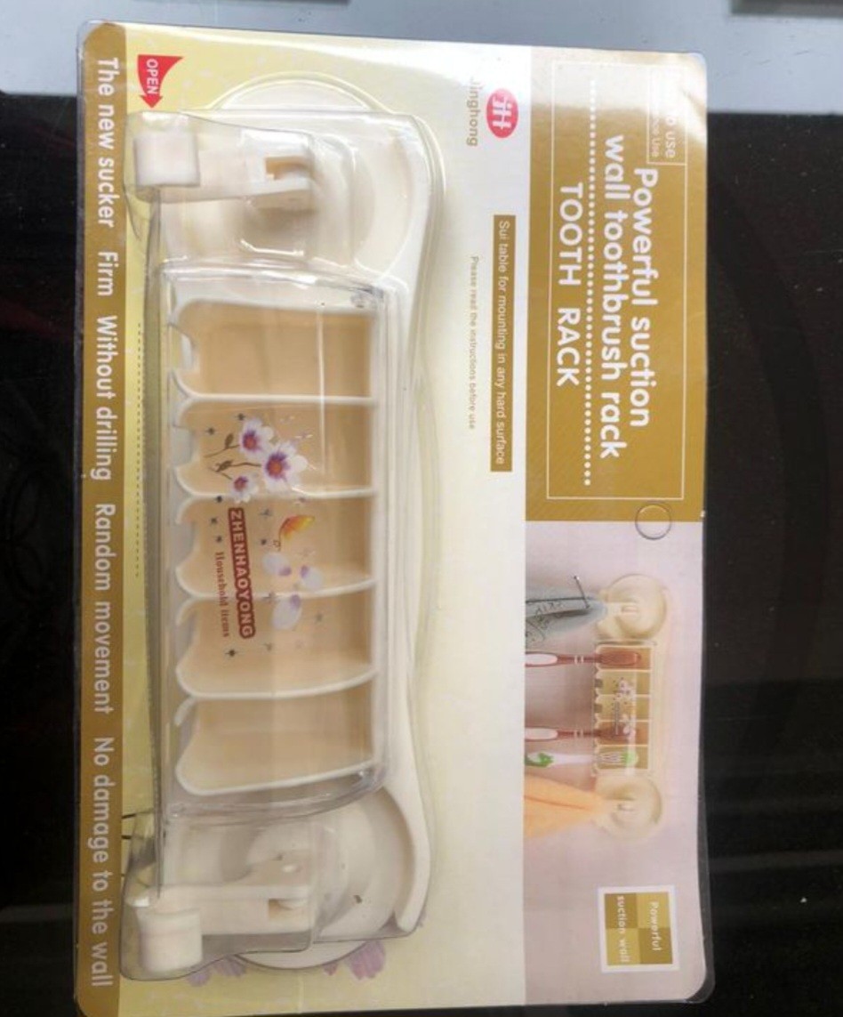 Wall Mounted Plastic Toothbrush Rack