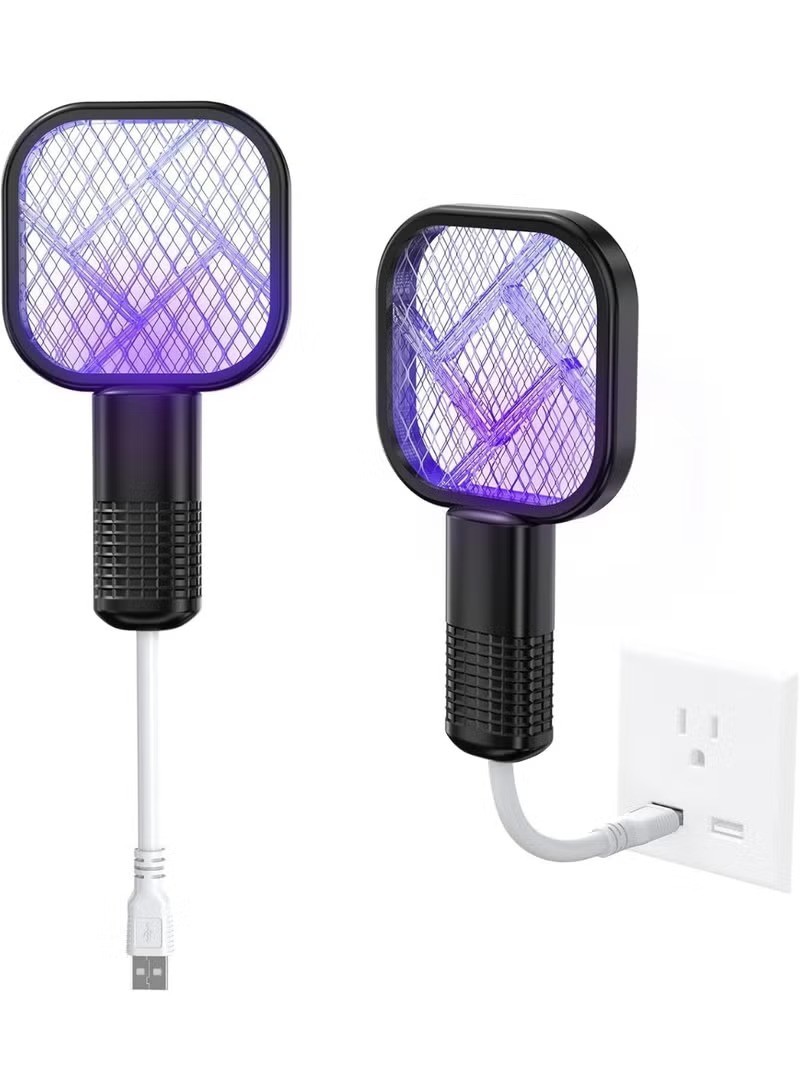 2 In 1 USB Mini Electric Mosquito Swatter | Rechargeable Bug Zapper