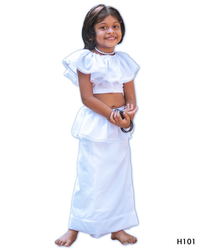 Kid's White Lamasaree