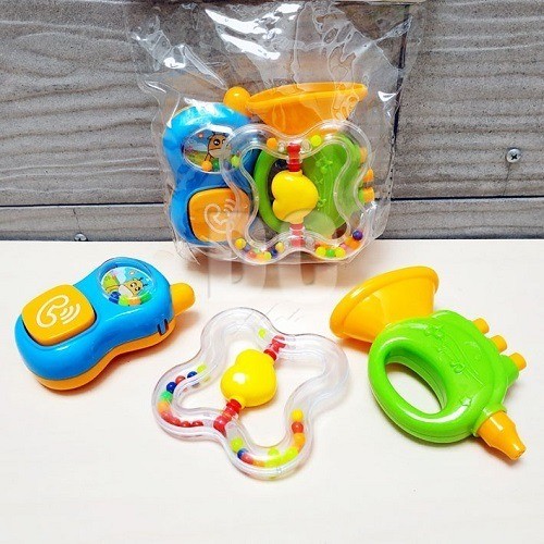 4 Pcs Baby Rattles Set K225D – Colorful Educational Toys for Infants