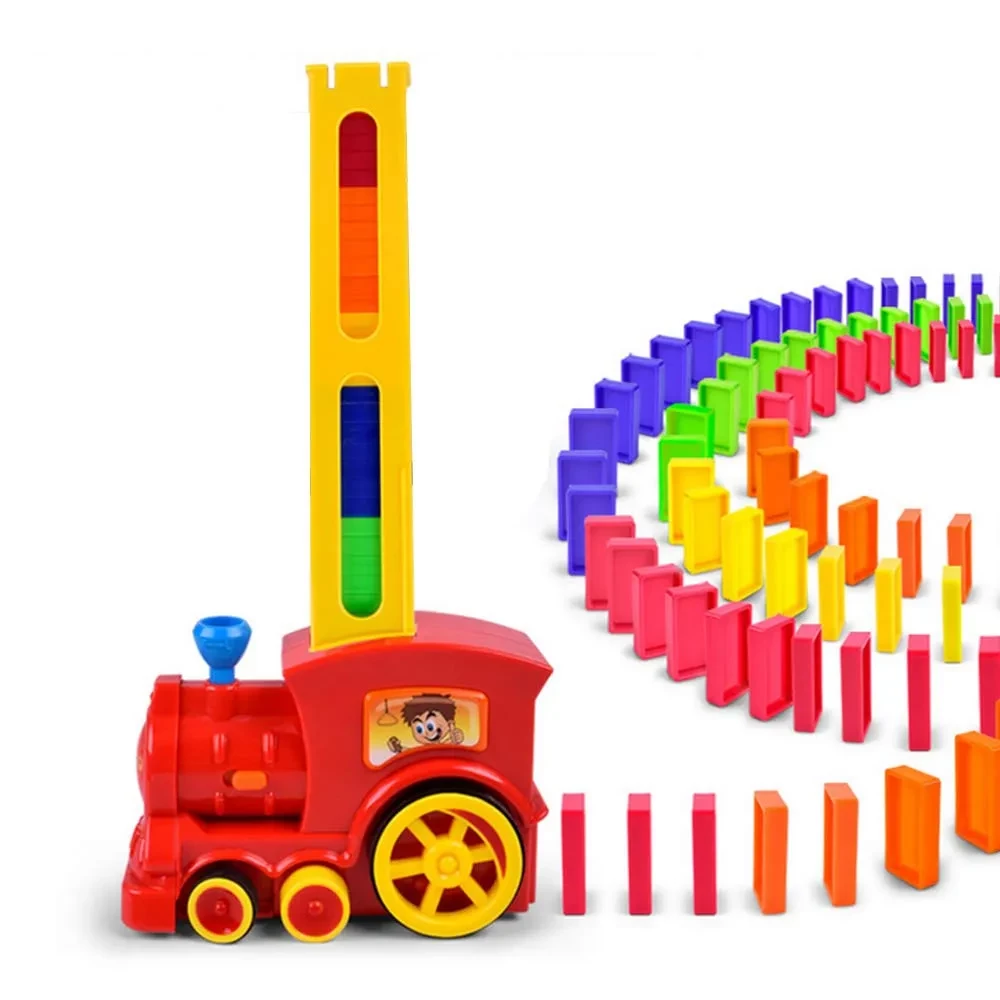 Mega Domino Adventure Train Set – Automatic Domino Laying Toy for Kids