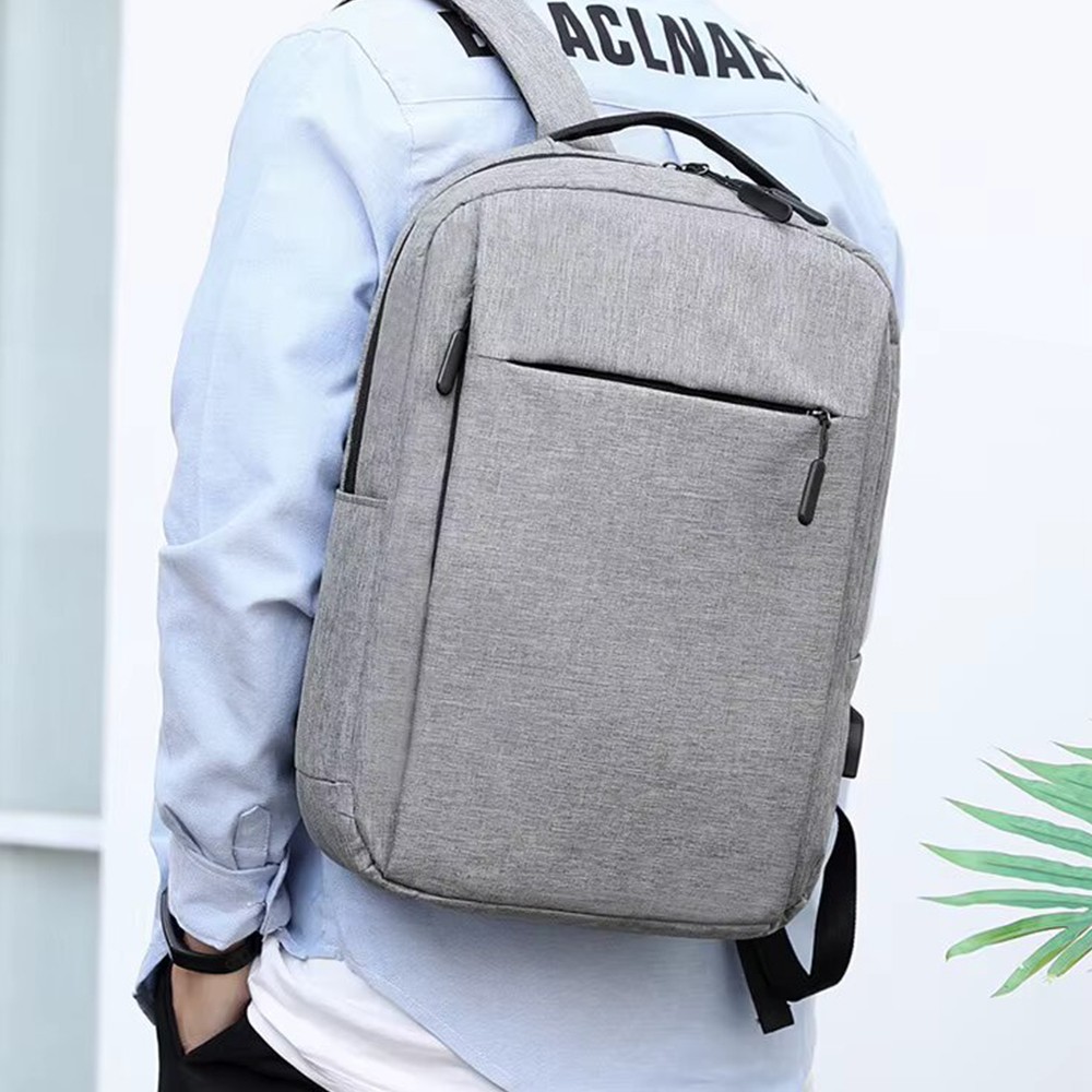 Liteway Backpack Gray – High Quality Waterproof Travel & Laptop Backpack with USB Charging Port