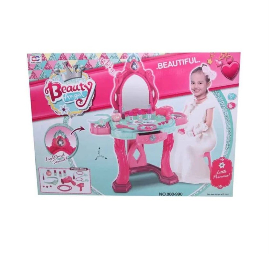 Princess Makeup Set Dressing Table Toy with Light and Sound
