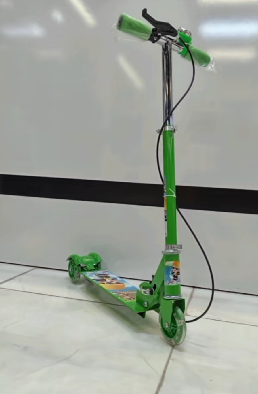 Foldable Aluminum Kick Scooter for Kids w/ Hand Brake Lever, Bell