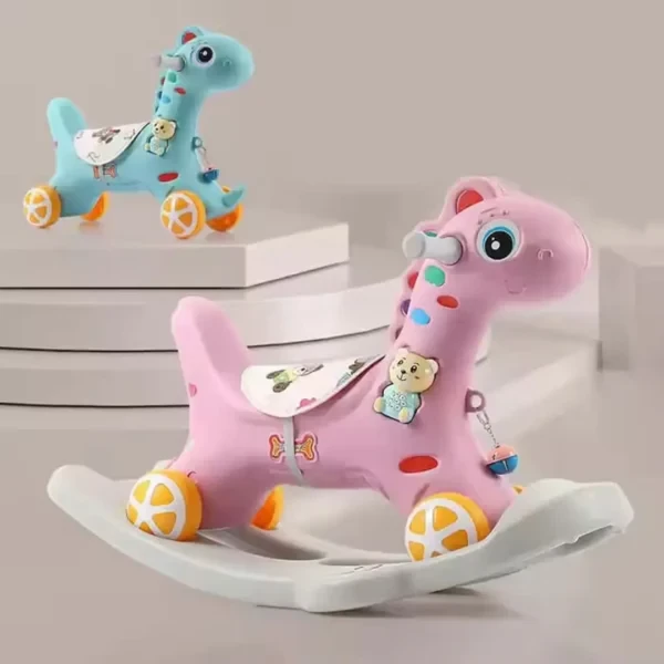Animal Lovely Rocking Horse Children Sliding Outdoor Playground Spring Kids