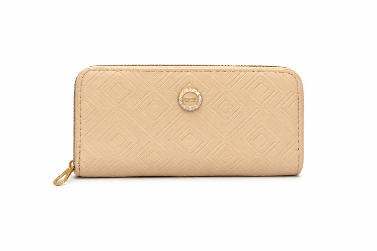 ZYXB Gold Emblem Design Ladies Wallet | Luxury Style Women Fashion Purse