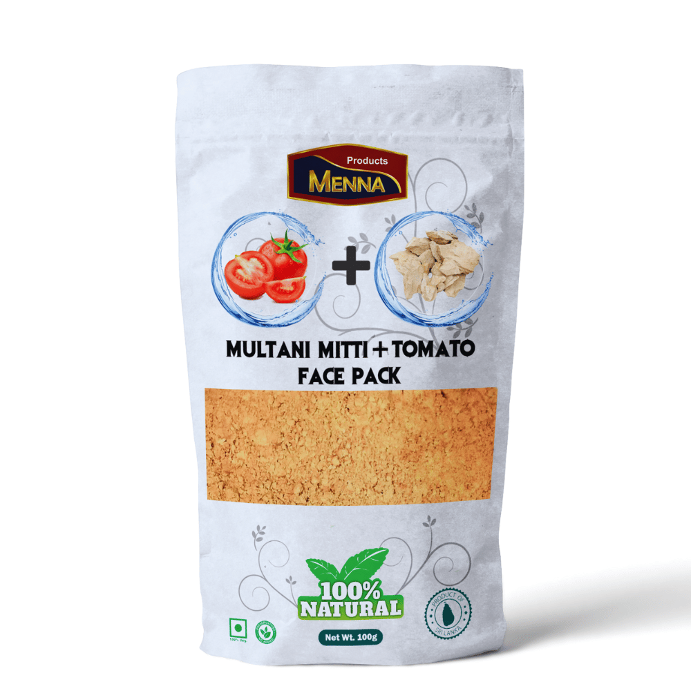 Tomato + Multani Mitti Face Pack Powder 100g - Natural Skin Brightening & Deep Cleansing