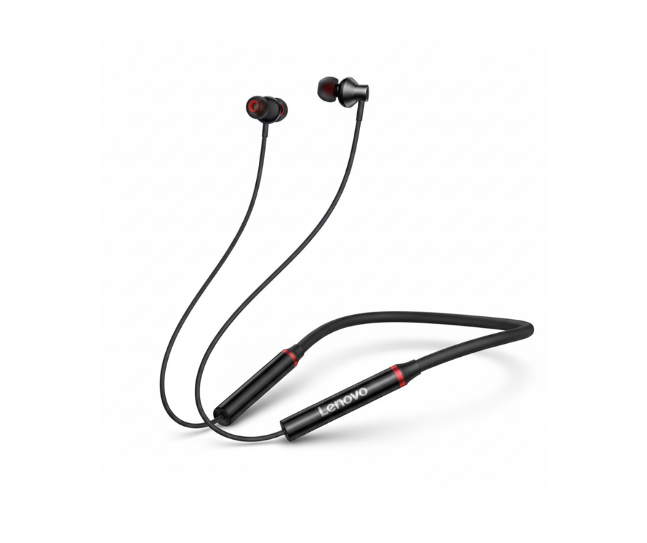 Lenovo HE-05X Wireless Bluetooth Neckband | Magnetic Sports Earphones with Mic