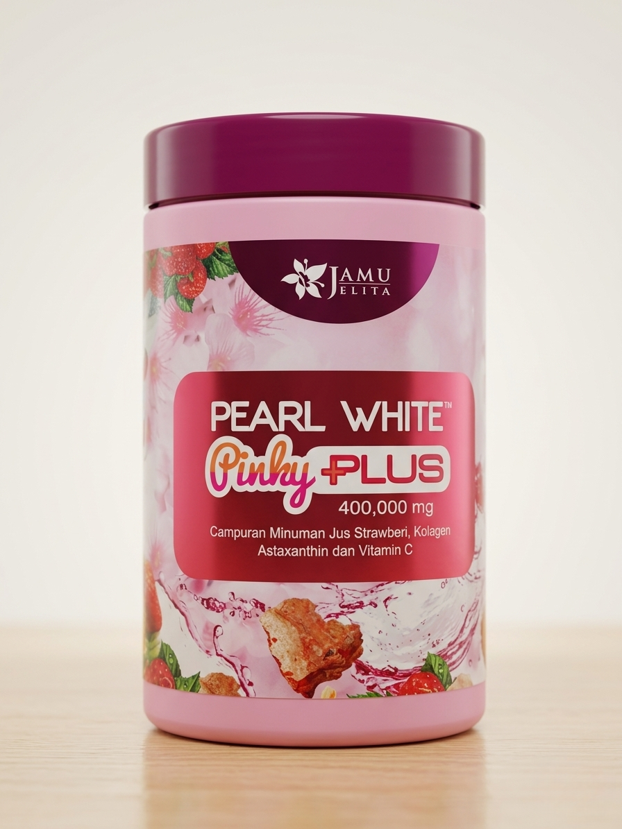 JAMU ELITA Pearl White Pinky + Plus 400000mg – Advanced Beauty & Skin Brightening Supplement