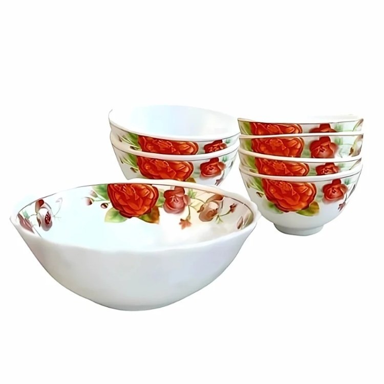 Tradewing 7 Pcs Soup Bowl Set – SF-7X Ceramic Soup Bowls with Spoons
