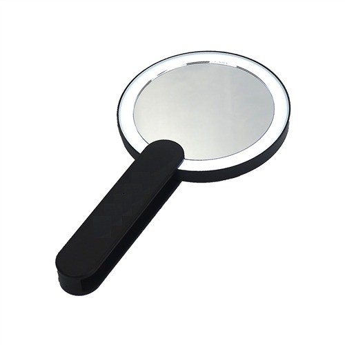 Flip Handle LED Mirror | Portable Makeup Mirror with LED Light for Travel
