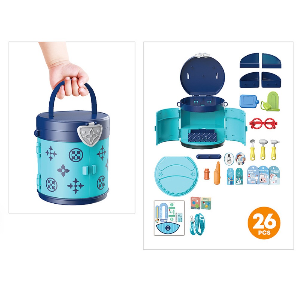 Kids Medkit Hand Bag – 26-Piece Pretend Play Doctor & Medical Set