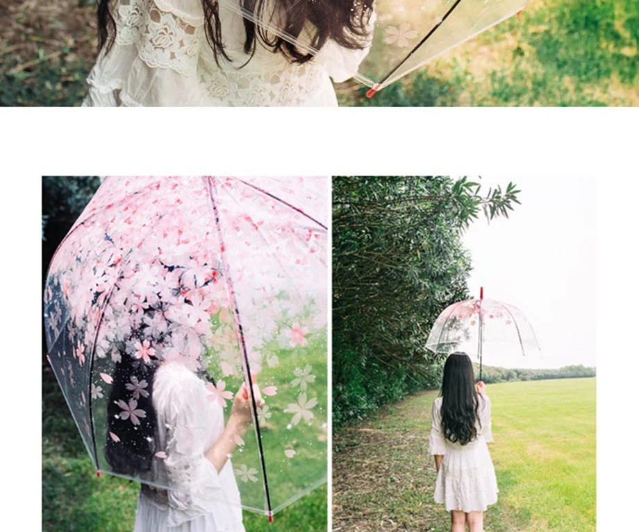 Sakura Kids Transparent Umbrella