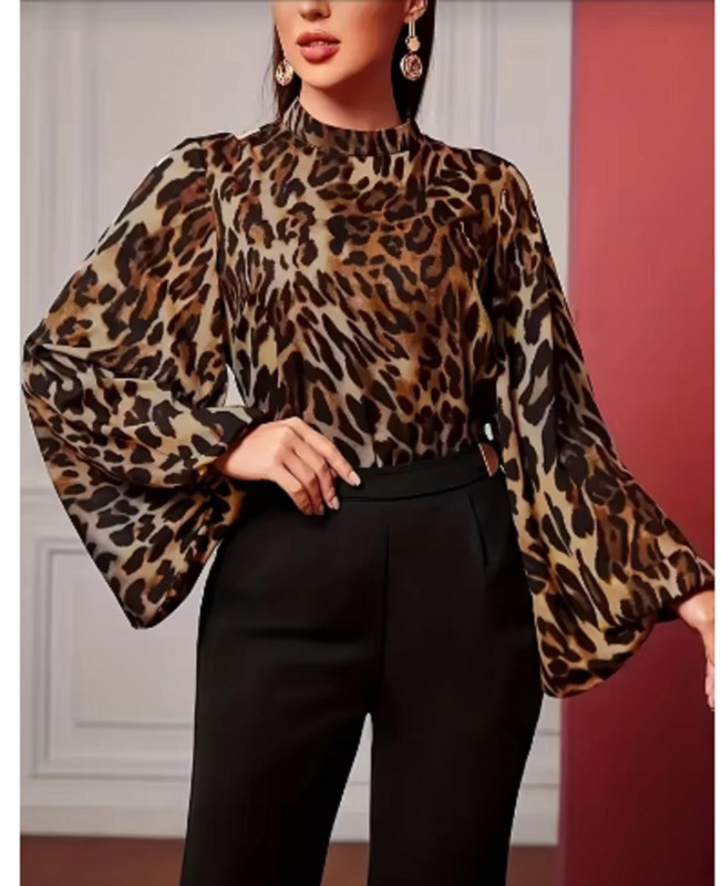 Leopard Print Women's Shirt