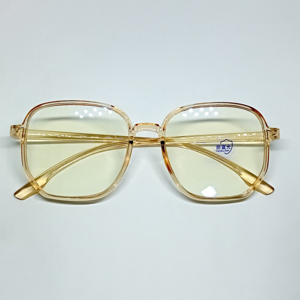 Retro Square Anti-Blue Light Computer Glasses – Tea Tint Frame Blue Ray Blocking Eyewear – 1020TE