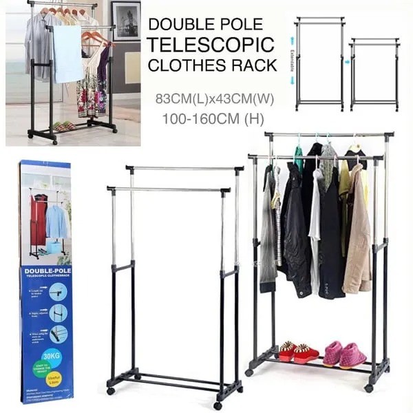 Double Pole Cloth Rack
