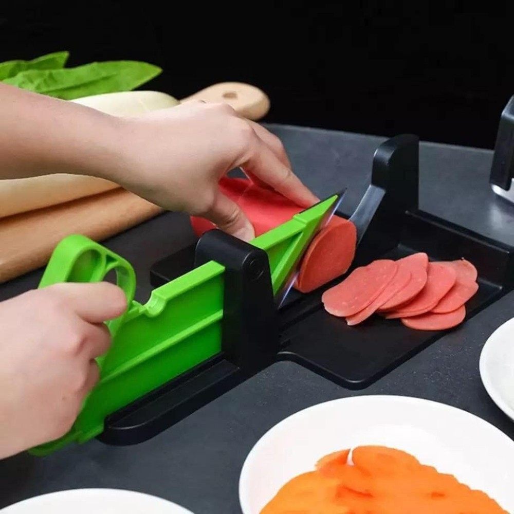Meat & Vegetable Slicer – Manual Kitchen Cutter for Fast & Even Slicing