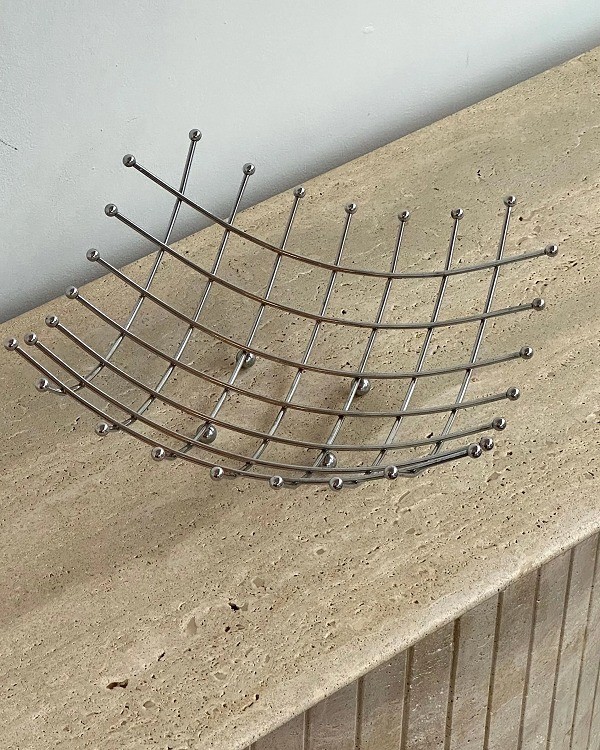 Vintage Chrome Fruit Basket
