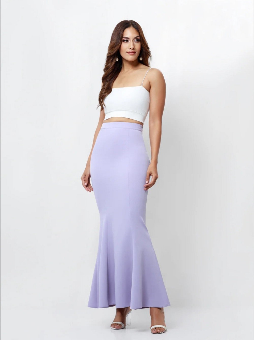 Trumpet Hem Maxi Skirt