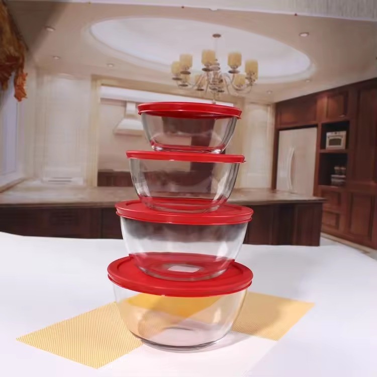 4 Pcs Glass Bowl Set