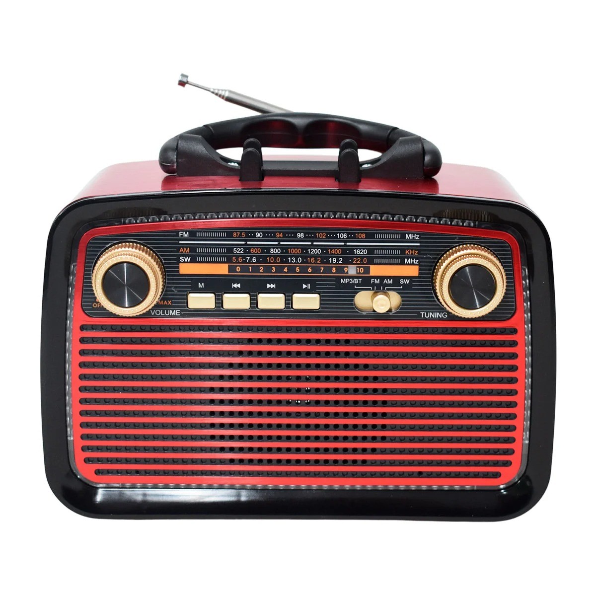 KTF-1467 Retro Style Bluetooth Speaker | Portable Wireless Vintage Radio Speaker with USB & TF Card