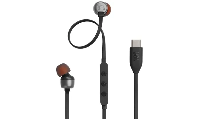 JBL Tune 310C Wired Hi-Res In-Ear Earphones - Black