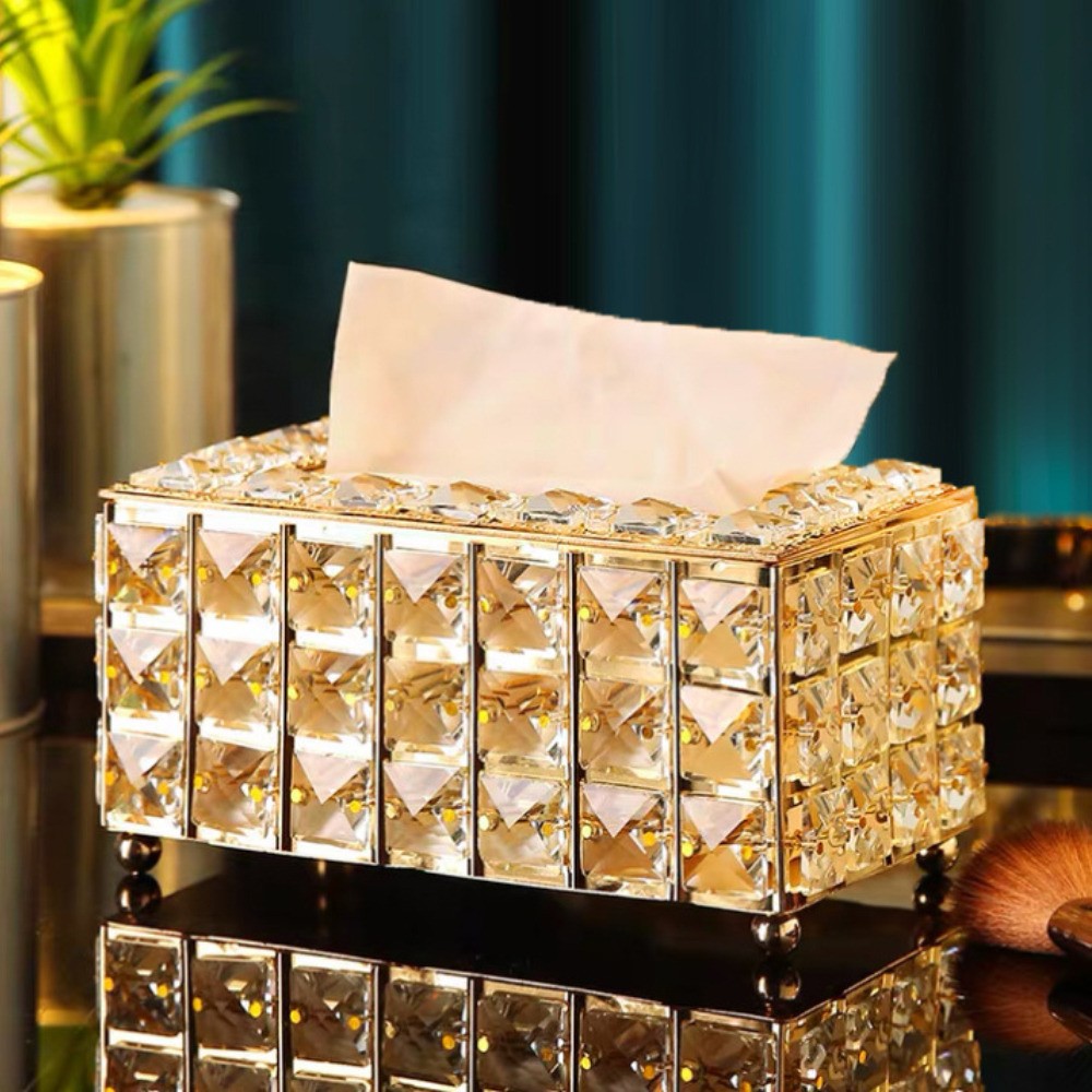 Crystal Tissue Box Holder