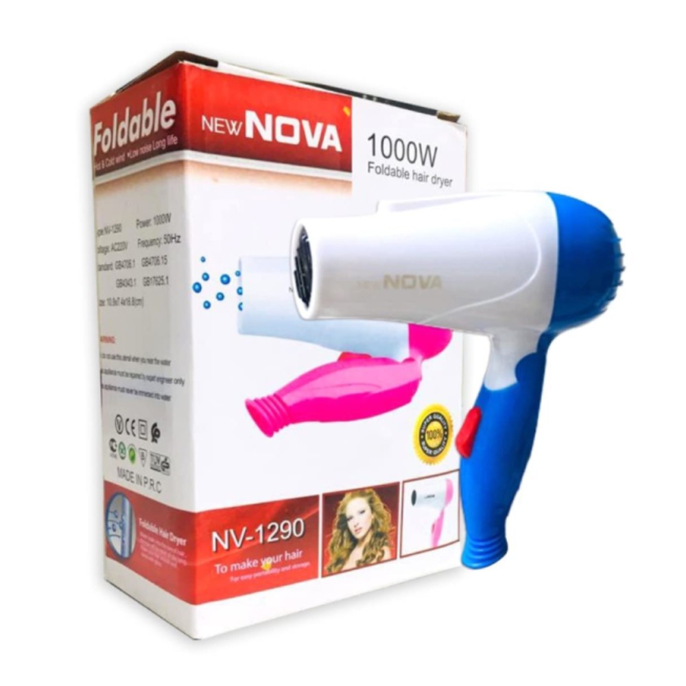 Nova Hair Dryer 1000W – Lightweight Fast-Drying Professional Hair Styler