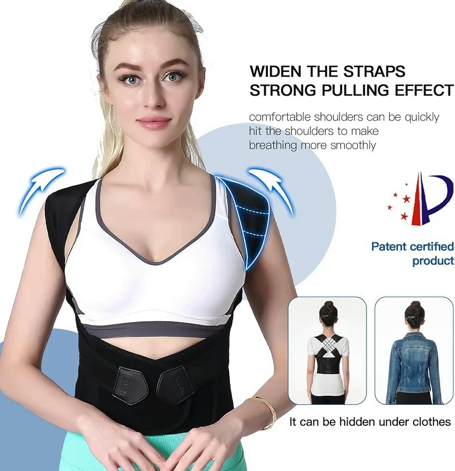Posture Corrector for Women and Men,Adjustable Back Brace,Back Straightener Corrector