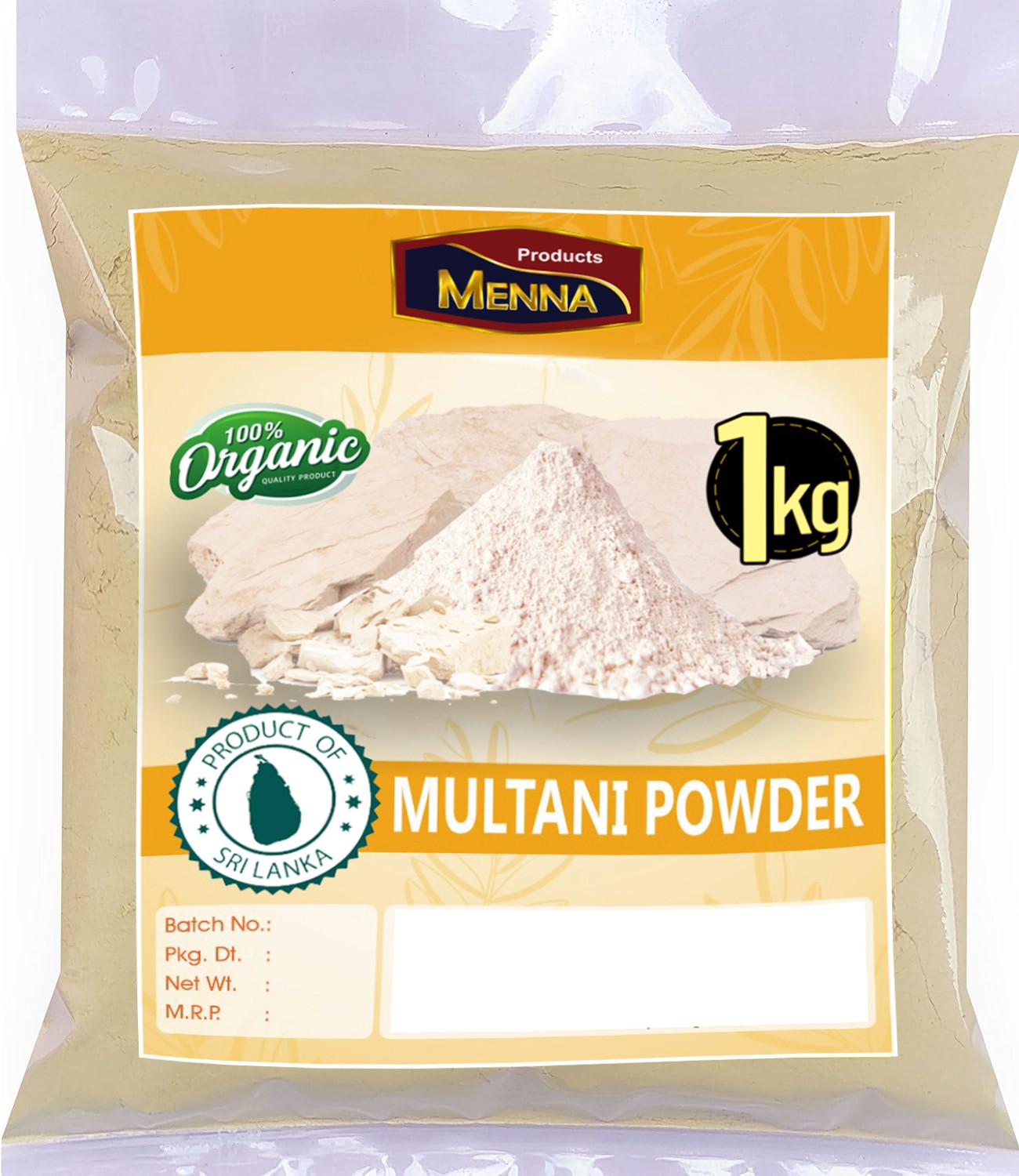 Fullers Earth Powder 1 Kg | Fuller's Earth Powder | Multani Mitti | Indian Healing Clay | Bentonite Clay | 100% Pure No Added Fragrance | Natural Face Pack