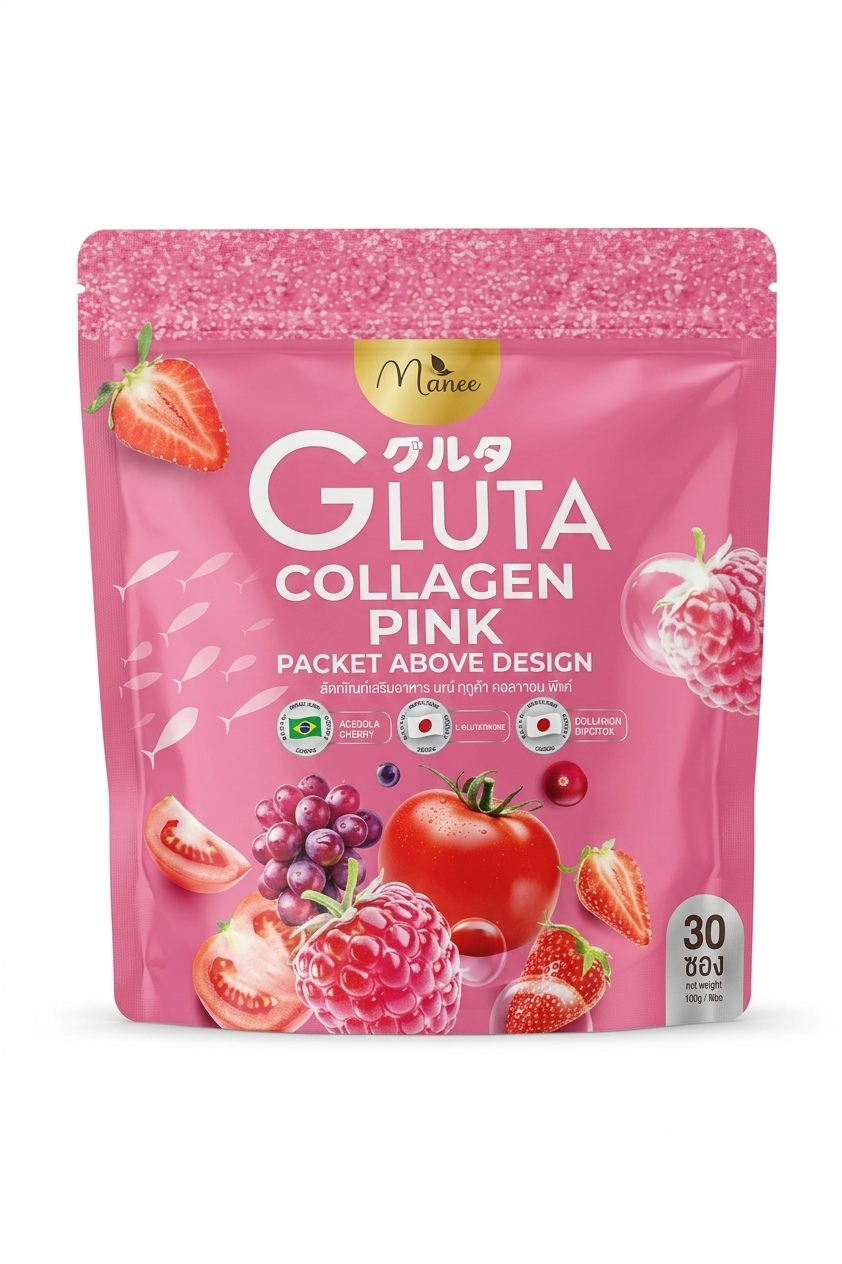 Manee Gluta Collagen Pink Dietary Supplement – 30 Pcs