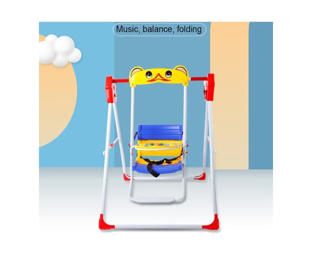 Kids Swing with Music and Triple Fixing Strap, Baby Swings - 102X70X105 Cm